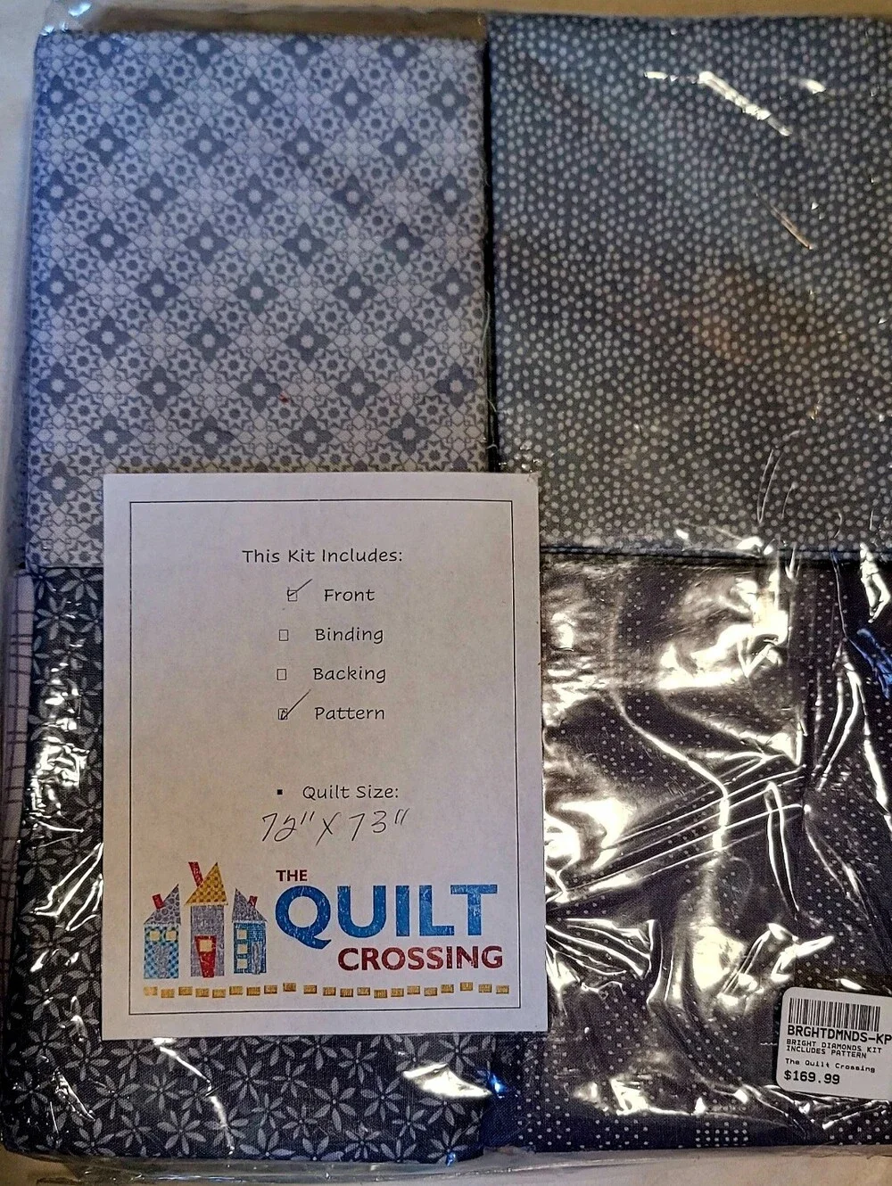 Bright Diamonds Quilt Kit With Pattern - Zen Chic modern/colorful diamonds 72x73
